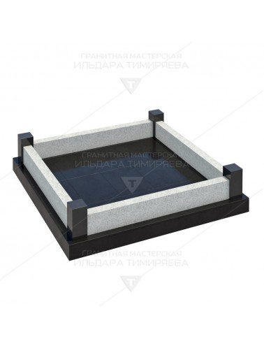 Цоколь поребрик из гранита на могилу