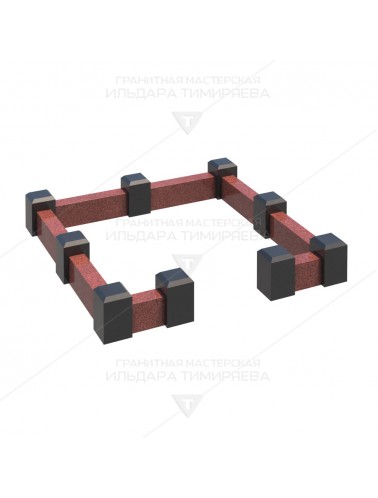 Цоколь поребрик из гранита на могилу